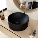 Ver imagem 1 de Cuba de Apoio Redonda BL34 34x34cm Lapimat Preto/Matte Fosca Compace