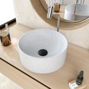 Ver imagem 1 de Cuba de Apoio Redonda BL34 34x34cm Lapimat Branco/Granit Matte Compace