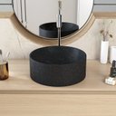 Ver imagem 5 de Cuba de Apoio Redonda BL34 34x34cm Lapimat Preto/Granit Matte Compace