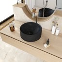 Ver imagem 6 de Cuba de Apoio Redonda BL34 34x34cm Lapimat Preto/Granit Matte Compace