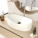 Ver imagem 1 de Cuba de Apoio Oval Canoa BC47 47x30cm Lapimat Bege/Matte Fosca Compace