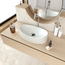 Ver imagem 7 de Cuba de Apoio Oval Canoa BC47 47x30cm Lapimat Cinza/Matte Fosca Compace