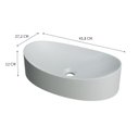 Ver imagem 3 de Cuba de Apoio Oval Canoa BC47 47x30cm Lapimat Cinza/Matte Fosca Compace