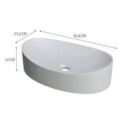 Cuba de Apoio Oval Canoa Bc47 47x30cm Lapimat - 3