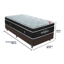 Ver imagem 3 de Cama Box e Colchão Elegant Molas Ensacadas Solteiro Ortobom: Marrom