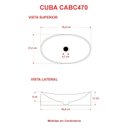 Ver imagem 4 de Cuba de Apoio Oval Canoa BC47 47x30cm Lapimat Preto/Matte Fosca Compace