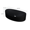 Ver imagem 3 de Cuba de Apoio Oval Canoa BC47 47x30cm Lapimat Preto/Matte Fosca Compace