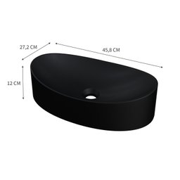 Cuba de Apoio Oval Canoa Bc47 47x30cm Lapimat - 3