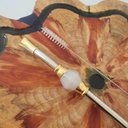 Ver imagem 2 de Kit Chimarrão Cuia Porongo Base e Bomba Inox 25cm Mil Furos Rosca Pedra Ágata Mate