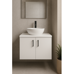 Gabinete de Banheiro Vitta Essenza 80cm Branco Tx - Estilo Compacto e Sofisticado - 1