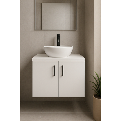 Gabinete de Banheiro Vitta Essenza 80cm Branco Tx - Estilo Compacto e Sofisticado