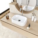 Ver imagem 7 de Cuba de Apoio Retangular BR37 37,8x28cm Lapimat Branca Branca Matte Fosca Compace