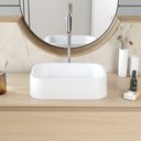 Ver imagem 6 de Cuba de Apoio Retangular BR37 37,8x28cm Lapimat Branca Branca Matte Fosca Compace