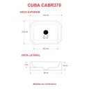 Ver imagem 4 de Cuba de Apoio Retangular BR37 37,8x28cm Lapimat Bege/Matte Fosca Compace