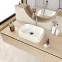 Ver imagem 7 de Cuba de Apoio Retangular BR37 37,8x28cm Lapimat Bege/Matte Fosca Compace