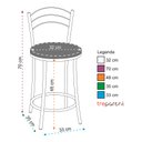 Ver imagem 2 de Kit 2 Banquetas Cromadas Vermelho BC26-C E509 Tre Paroni