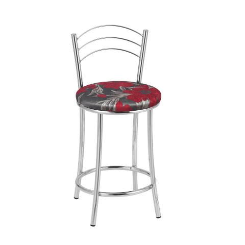 Kit 2 Banquetas Cromadas Vermelho BC26-C E509 Tre Paroni