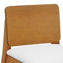 Ver imagem 5 de Banqueta Média Lyon Madeira Encosto Anatômico - Amêndoa - Assento Estofado Corano Bege