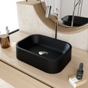 Ver imagem 1 de Cuba de Apoio Retangular BR37 37,8x28cm Lapimat Preto/Matte Fosca Compace