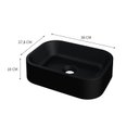 Ver imagem 3 de Cuba de Apoio Retangular BR37 37,8x28cm Lapimat Preto/Matte Fosca Compace