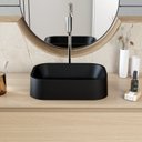 Ver imagem 6 de Cuba de Apoio Retangular BR37 37,8x28cm Lapimat Preto/Matte Fosca Compace