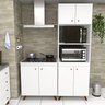 Conjunto Cozinha Modular Balcão Cooktop Torre Quente Netmobil - Branco - 2