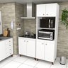 Conjunto Cozinha Modular Balcão Cooktop Torre Quente Netmobil - Branco - 1