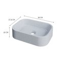 Ver imagem 3 de Cuba de Apoio Retangular BR37 37,8x28cm Lapimat Branco/Granit Matte Compace