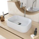 Ver imagem 1 de Cuba de Apoio Retangular BR37 37,8x28cm Lapimat Branco/Granit Matte Compace