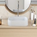 Ver imagem 6 de Cuba de Apoio Retangular BR37 37,8x28cm Lapimat Branco/Granit Matte Compace