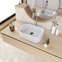 Ver imagem 7 de Cuba de Apoio Retangular BR37 37,8x28cm Lapimat Branco/Granit Matte Compace