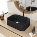 Ver imagem 1 de Cuba de Apoio Retangular BR37 37,8x28cm Lapimat Preto/Granit Matte Compace