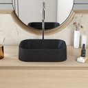 Ver imagem 6 de Cuba de Apoio Retangular BR37 37,8x28cm Lapimat Preto/Granit Matte Compace