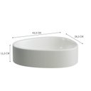 Ver imagem 3 de Cuba de Apoio Gota BG43 43,5x26,5cm Lapimat Branco Bege Matte Fosca Compace