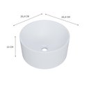 Ver imagem 3 de Cuba de Apoio Redonda BL30 30,5x30,5cm Lapimat Branco/Matte Fosca Compace