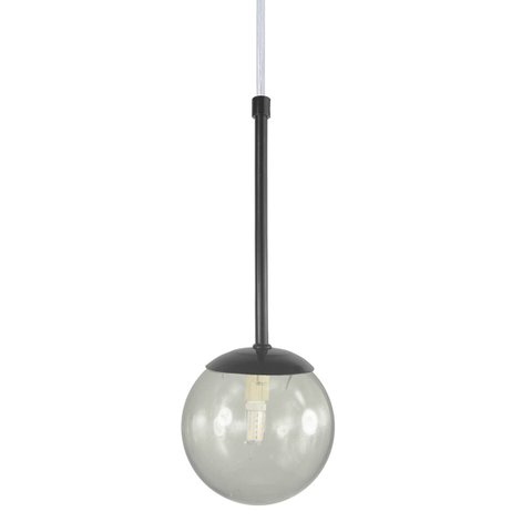 Pendente Globo Esfera de Vidro 12cm - Preto - Vidro Fume - 2527-3-fu