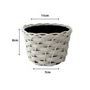 Ver imagem 2 de Vaso Trançado de Cachepot Branco Pequeno