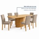 Ver mais imagens de Conjunto de Mesa 6 Lugares com 6 Cadeiras Diana e Espanha Cinamomo e Bege
