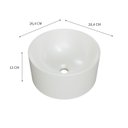 Ver imagem 3 de Cuba de Apoio Redonda BL30 30,5x30,5cm Lapimat Bege/Matte Fosca Compace