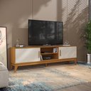 Ver imagem 2 de Rack para Tv até 65 Polegadas 2 Portas com Puxador em Madeira Maciça Domus 180cm retrô