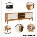 Ver imagem 5 de Rack para Tv até 65 Polegadas 2 Portas com Puxador em Madeira Maciça Domus 180cm retrô