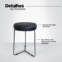 Ver imagem 2 de Banqueta Baixa para Cozinha Bar Balcão Bistro Mesa Itália:preto
