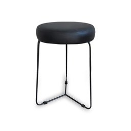 Banqueta Baixa para Cozinha Bar Balcão Bistro Mesa Itália:preto - 1