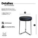 Ver imagem 3 de Banqueta Baixa para Cozinha Bar Balcão Bistro Mesa Itália:preto