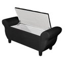 Ver imagem 3 de Recamier Baú para Cama Casal Ana 1,30m Estofado Retro Premium Closet Estilo Decorativo Cor Preto