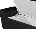 Ver imagem 4 de Recamier Baú para Cama Casal Ana 1,30m Estofado Retro Premium Closet Estilo Decorativo Cor Preto