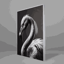 Ver imagem 3 de Quadro Decorativo Bw Flamingo Relevo
