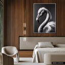 Ver imagem 2 de Quadro Decorativo Bw Flamingo Relevo