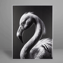 Ver imagem 1 de Quadro Decorativo Bw Flamingo Relevo