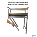 Ver imagem 2 de Churrasqueira Portatil Casa Camping Pescaria Espetos 55x27 Slim S2